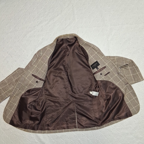 Banana Republic Brown Plaid Blazer Formal Size 42 - Picture 8 of 16